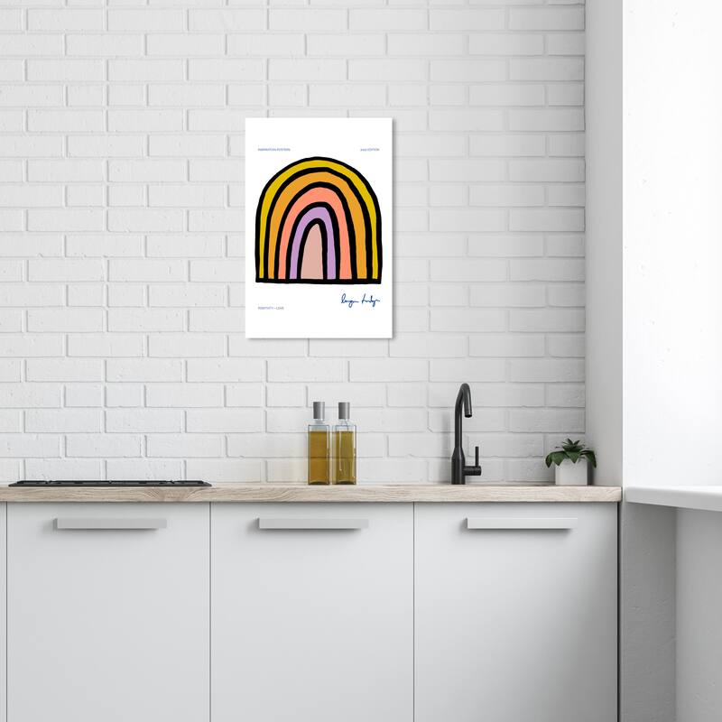 Wynwood Studio Canvas Nature and Landscape Positive Rainbow Pink and Light Pink Modern & Contemporary Wall Art Canvas Print - 16 x 24