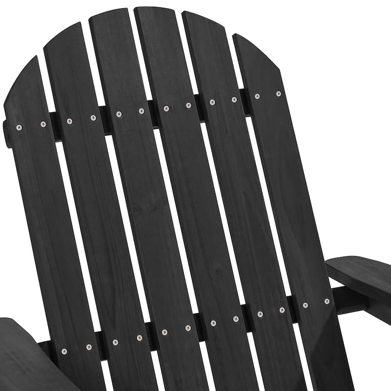 Yaheetech 2-piece Folding Adirondack Chair Solid Wood Garden Chair Weather Resistant