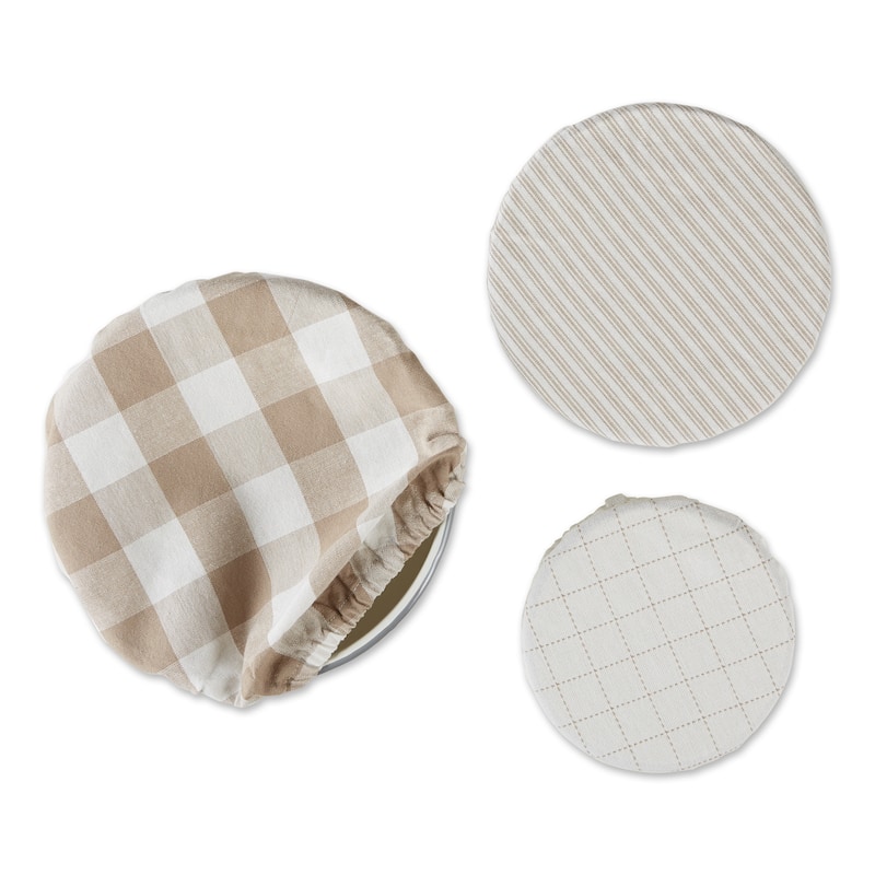 DII Asst Stone Farmhouse Woven Dish Cover (Set of 3)