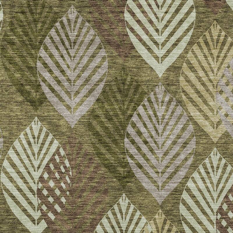 HomeRoots Floral Transitional Rectangle Outdoor Rug
