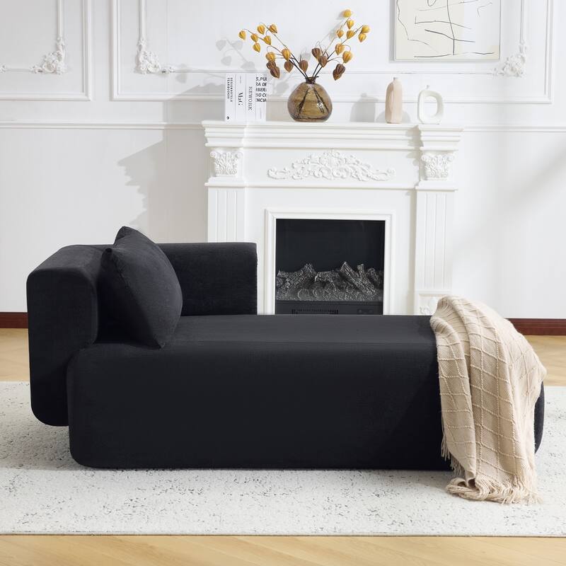 Bezseller Modern Chaise Lounge - Upholstered Sofa with Pillows for Bedroom & Living Room