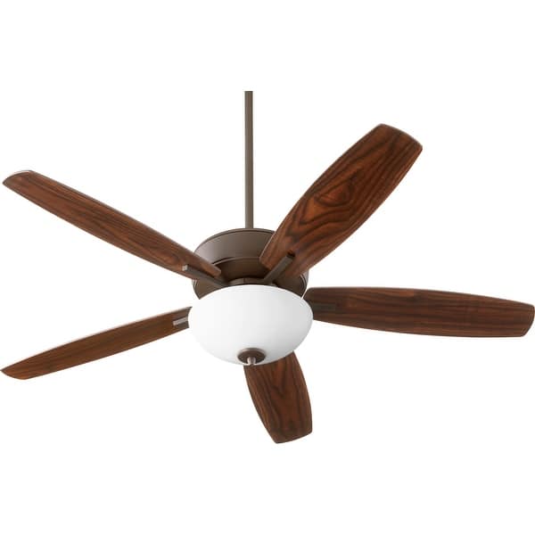 slide 2 of 5, Quorum International Breeze 52" 5 Blade Indoor Ceiling Fan with Light Oiled Bronze