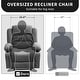 preview thumbnail 3 of 19, Widen Recliner Chair for Adults, Heavy Duty 350Lb Manual Large Lounge Chairs