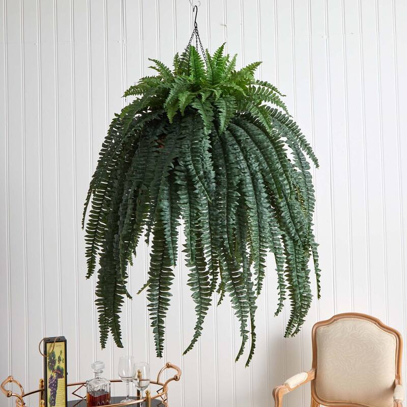 Charm Fern Artificial Plant - 50In. Hanging Greenery for Home Decor - Green