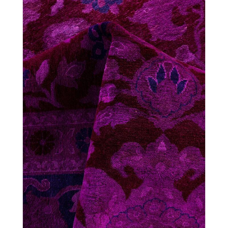 Fine Vibrance One-of-a-Kind Hand-Knotted Area Rug - Pink, 9' 5" x 11' 10" - 9' 5" x 11' 10"