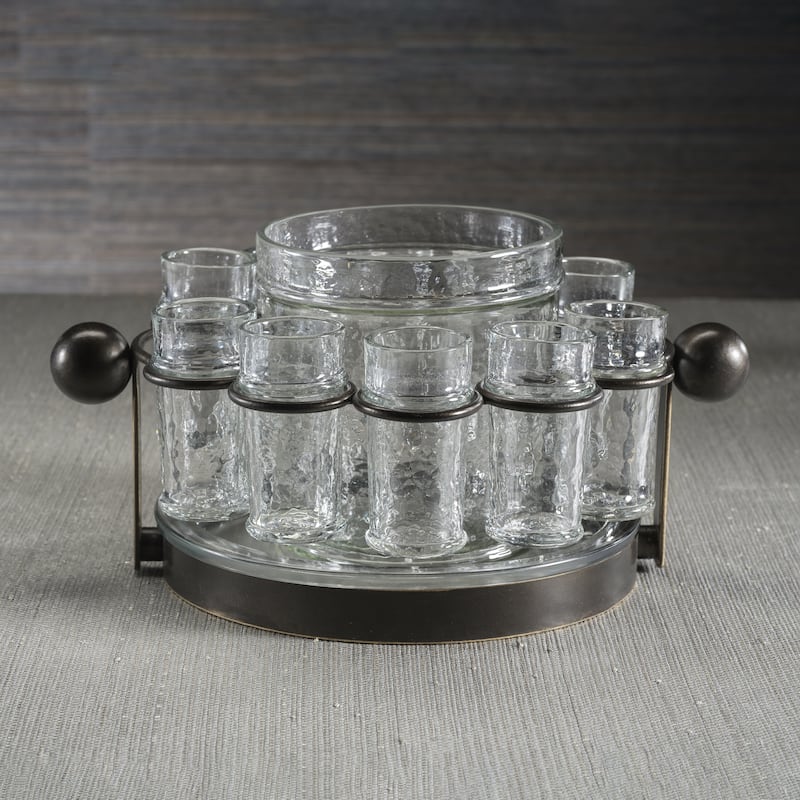 Agave 10-Piece Tequila Shot Set with Ice Bucket