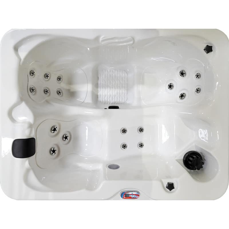 Dual Voltage 3-Person 18-Jet 110v-240v Plug and Play Acrylic Lounger Standard Hot Tub with Ozonator and Titanium Heater