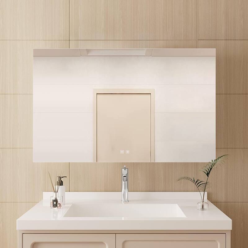 Vellum LED Bathroom Vanity Mirror - N/A - 48 in W x 32 in H