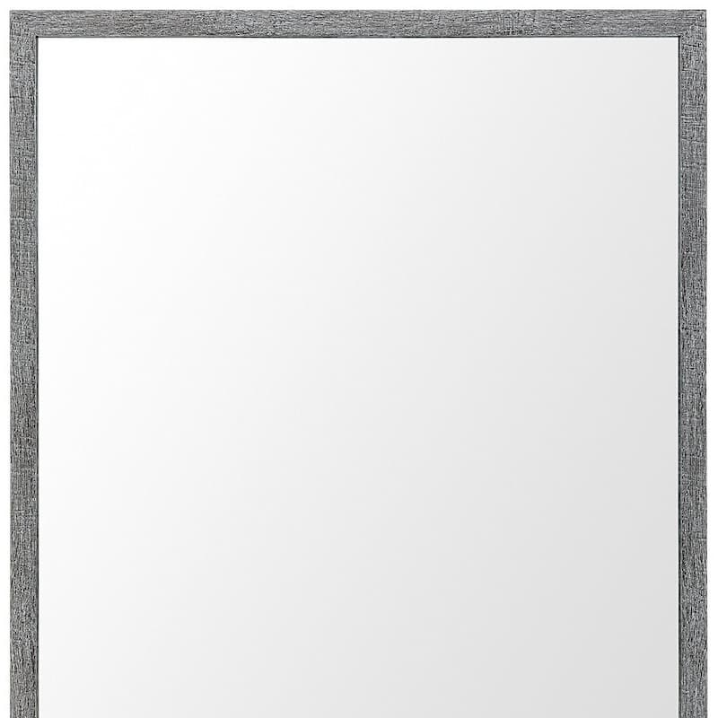 HomeRoots 32" Gray Framed Bathroom Vanity Mirror - 25.50 in. x 31.50 in. x 1.75 in.