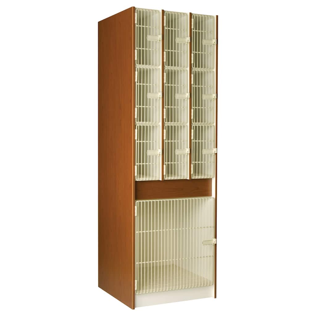 Instrument Storage Cabinet - 10 Section Music Room Organizer - City Sleek Design - 27"W x 84"H