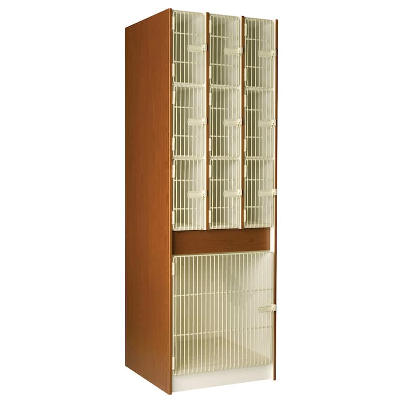 Instrument Storage Cabinet - 10 Section Music Room Organizer with Doors - 27"W x 84"H