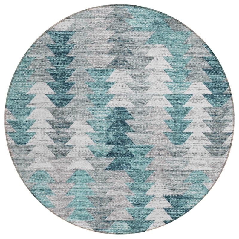 HomeRoots Geometric Transitional Rectangle Outdoor Rug