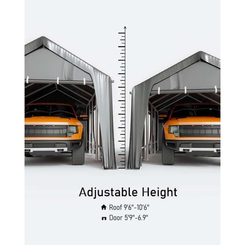 Windproof Carport 13'x25' Oversized