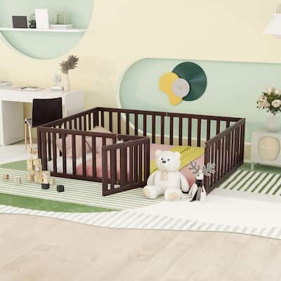 Wood Daybed Frame with Fence