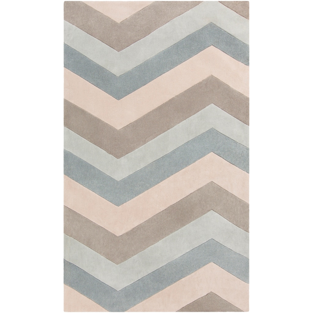 Hand-tufted Chevron Geometric Contemporary Area Rug