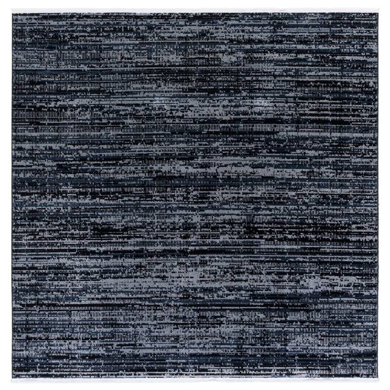 SAFAVIEH Mila Kerly Modern & Contemporary Rug - 6'7" Square - Dark Blue/Black