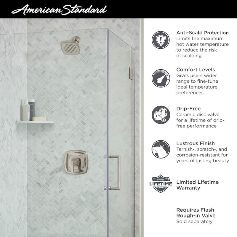 American Standard TU612.507 Crawford Shower Only Trim Package with 1.8