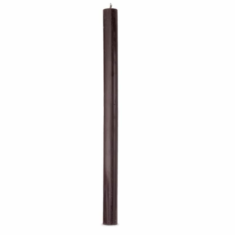 Color Studio 12" Straight Taper Unscented Smokeless Paraffin Wax Candle Black Burn Time 12 hrs. Sold In Units of 1