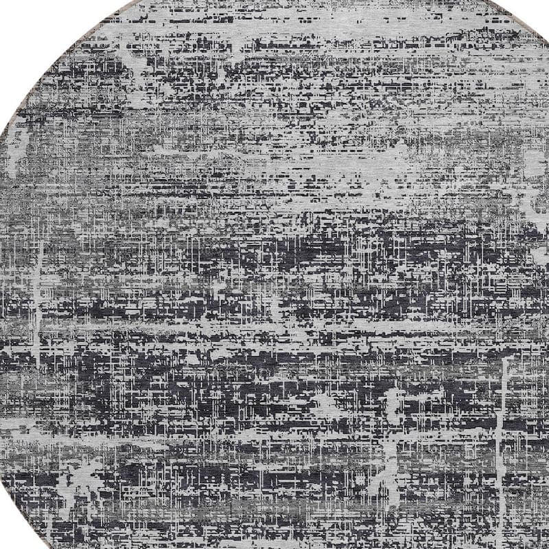HomeRoots Abstract Transitional Rectangle Outdoor Rug