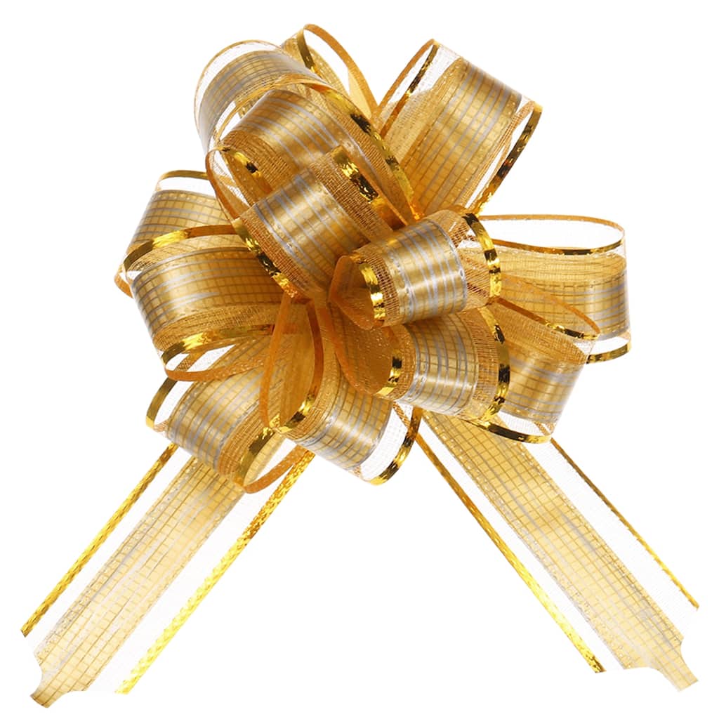 20pcs 6 Inch Large Pull Bow Gift Wrapping Bows Ribbon Organza