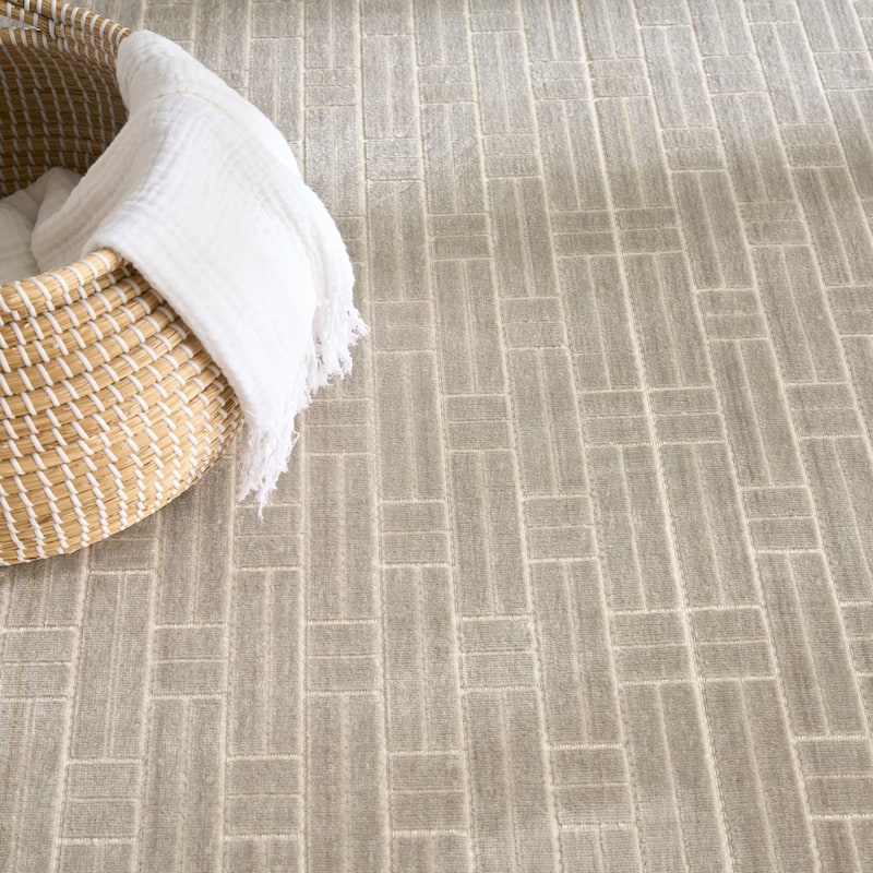 Nourison Washable Charm Indoor only Modern Geometric Area Rug