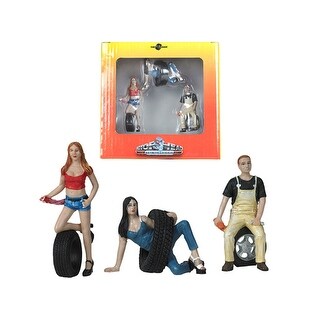 Tire Brigade Shop 4-Piece Tool Set blau 1:18 MotorHeadMiniatures
