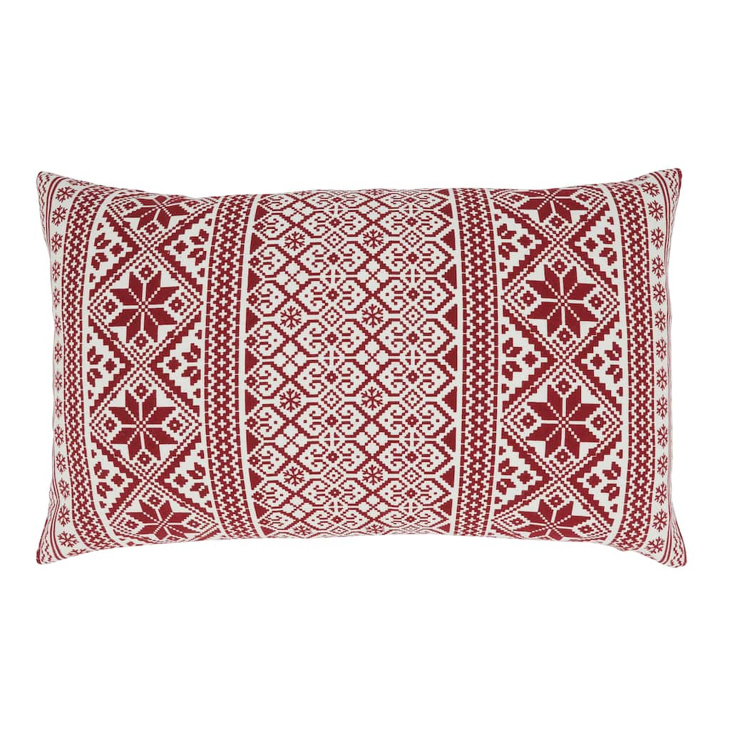 Yuletide Joy Christmas Pattern Throw Pillow