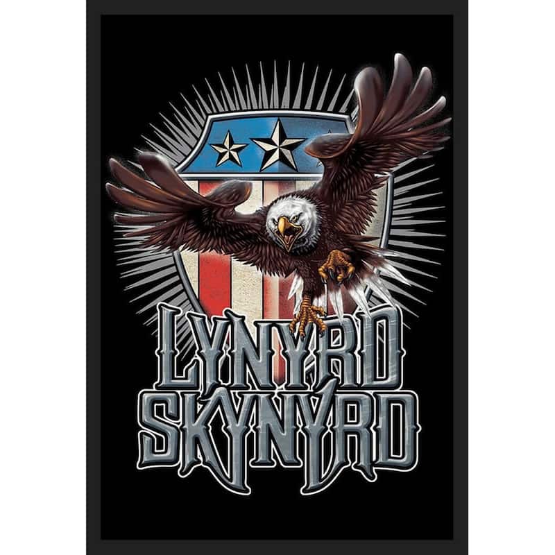 Lynyrd Skynyrd Eagle and Flag Framed Poster - 24 x 36 Inch