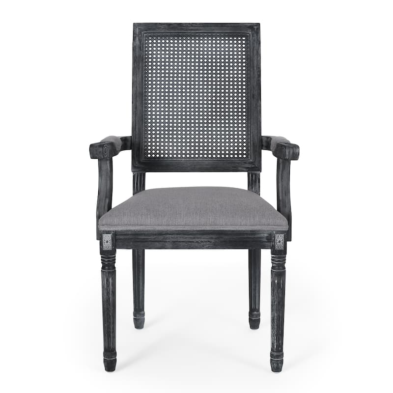 Kitchen Side Chairs, Queen Anne Dining Chairs, Vintage Weathered Finish Kitchen Side Dining Chairs with Rubberwood Frame