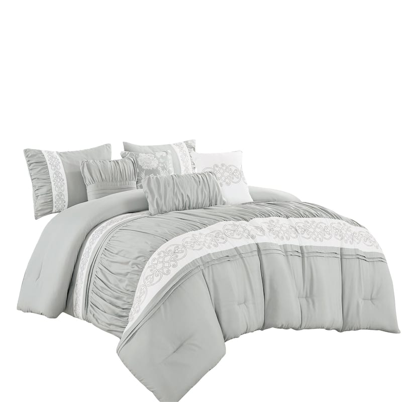 MarCielo 7 Pieces Bedding Comforter Set Melody