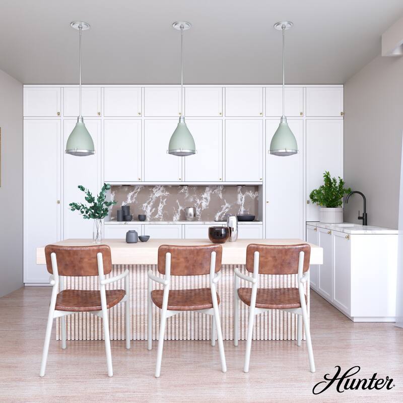 Hunter Bluff View Retro 10" 1-Light Pendant - Kitchen Island, Dining Room - Mid-Century Modern, Contemporary, Transitional