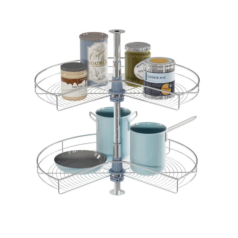 Dowell Lazy Susan 28" Diameter - 270 Degree Double Rack Stainless Steel