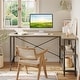 preview thumbnail 33 of 113, Small L Shaped Desk with Storage Shelves Corner Computer Desk