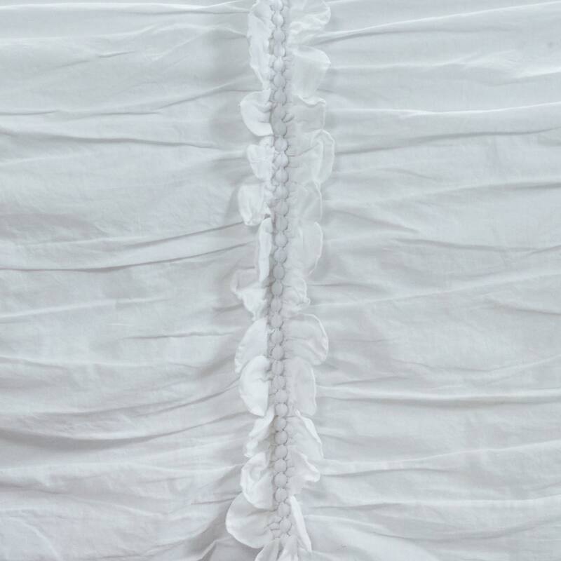 Clementine White Hand Quilted Cotton Quilt with Flower Petals
