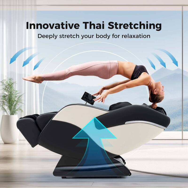 Costway SL Track Zero Gravity Massage Recliner with Thai Stretch Foot