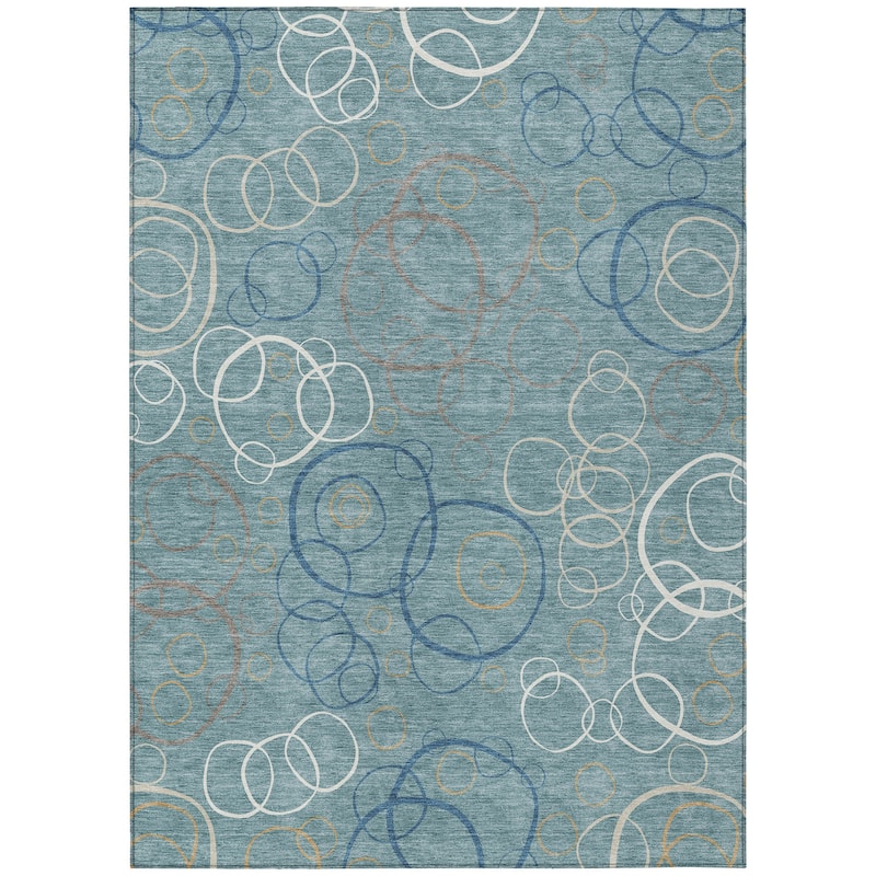 Machine Washable Indoor/ Outdoor Contemporary Nexus Chantille Rug