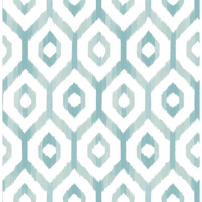 A-Street Prints Lucia Teal Diamond Wallpaper