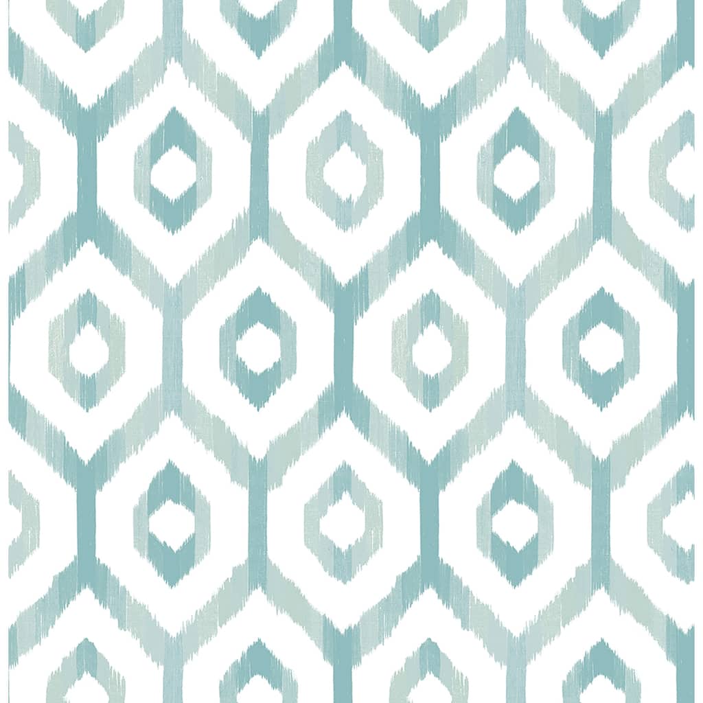 A-Street Prints Lucia Teal Diamond Wallpaper
