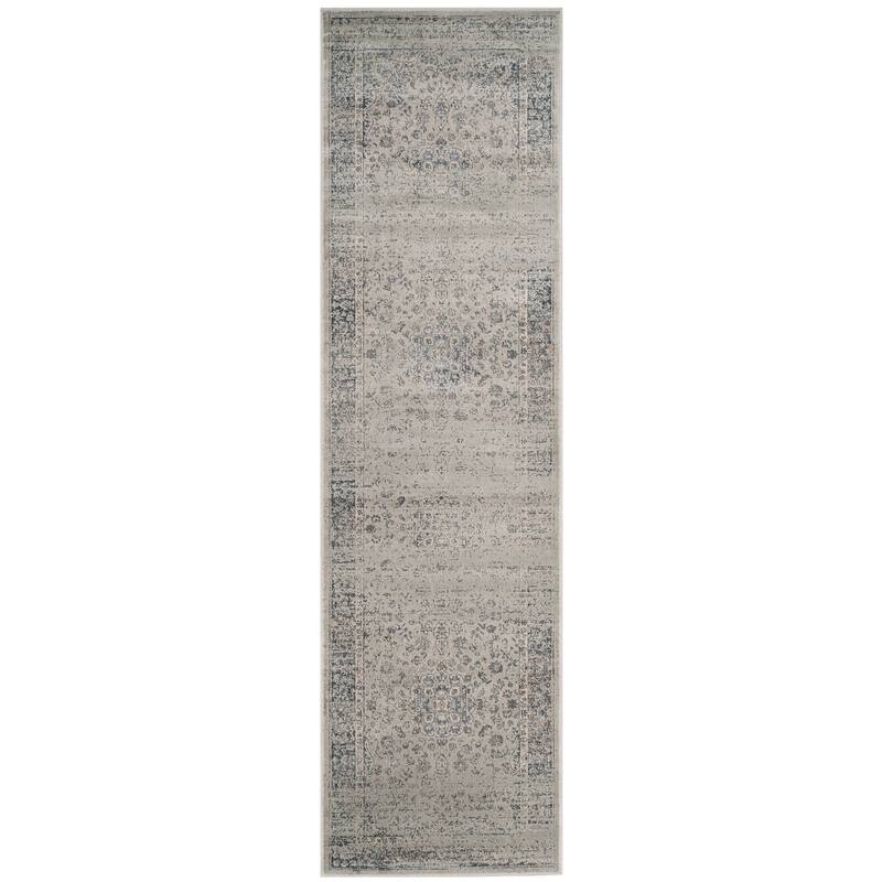 SAFAVIEH Agda Charlott Distressed Oriental Area Rug - 2'2" x 8' Runner - Light Blue