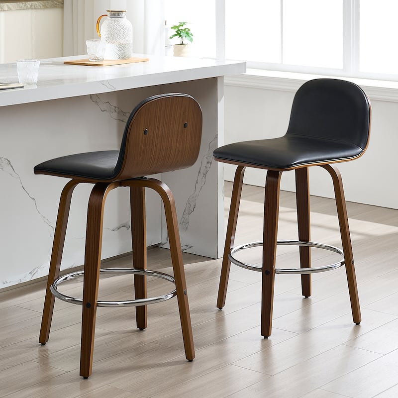 Upholstered Wood Swivel Bar Stools/ Counter Stool