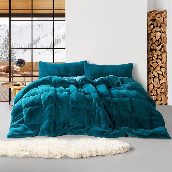 slide 2 of 3, Chunky Bunny Yoga - Coma Inducer® Oversized Comforter - Real Teal Full