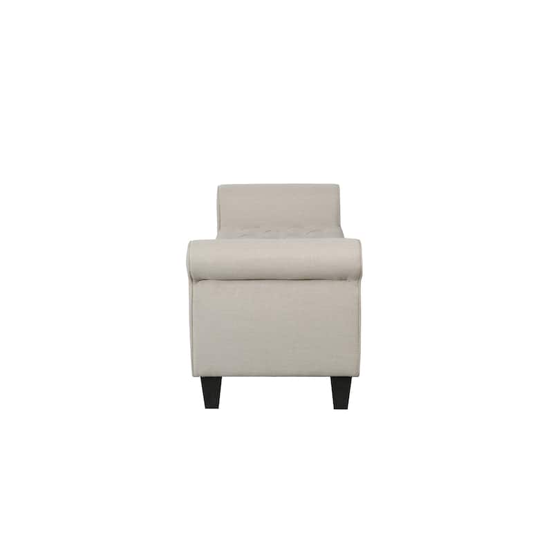 Porthos Home Theon Fabric Flip Top Button Tufted Storage Bench