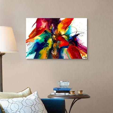 GreatBIGCanvas Bright Colorful Rainbow Abstract Modern Canvas Wall Art