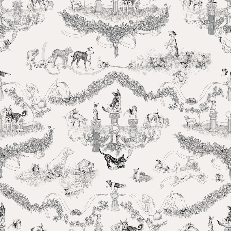 Rachel Antonoff Black Worst in Show Peel Stick Wallpaper