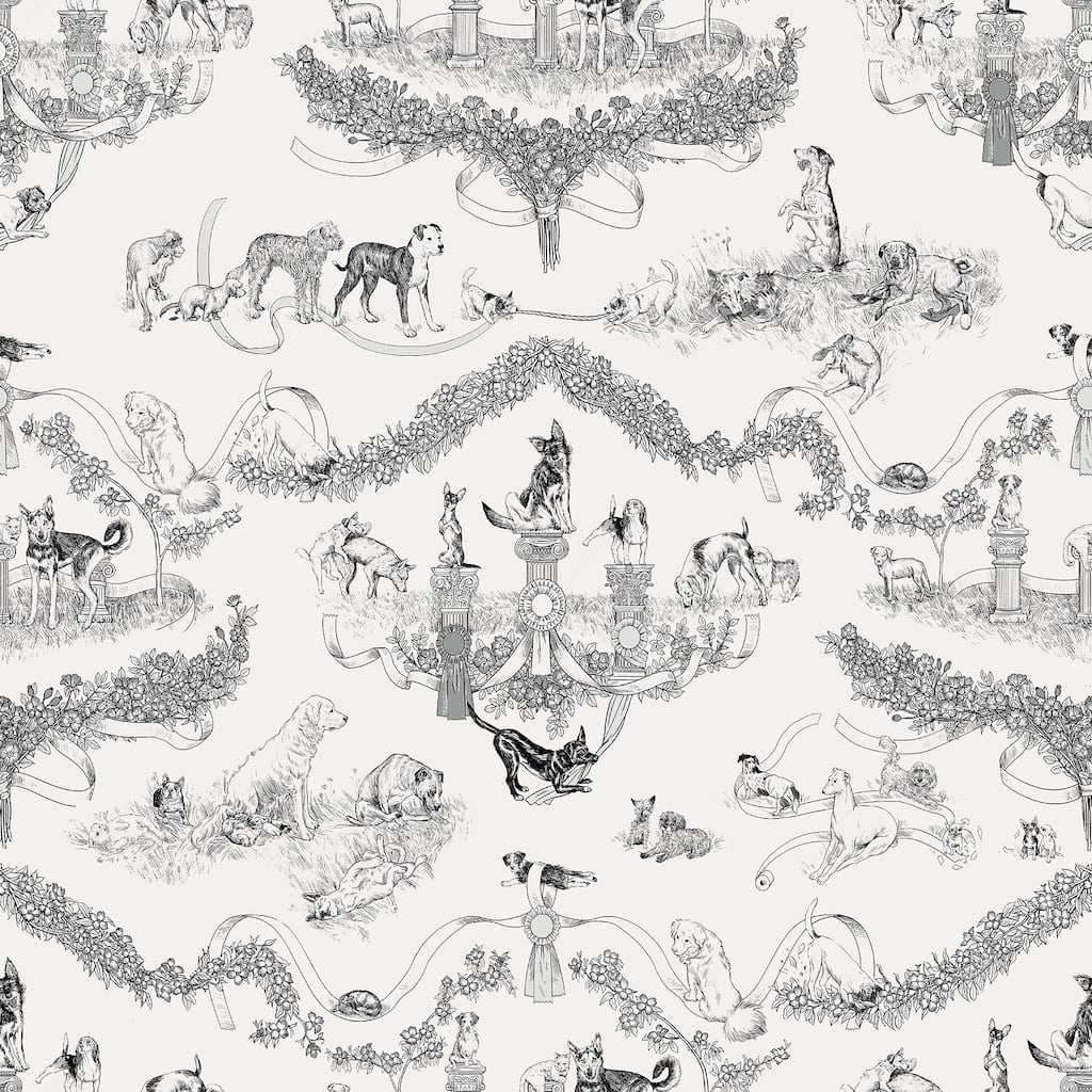 Rachel Antonoff Black Worst in Show Peel Stick Wallpaper