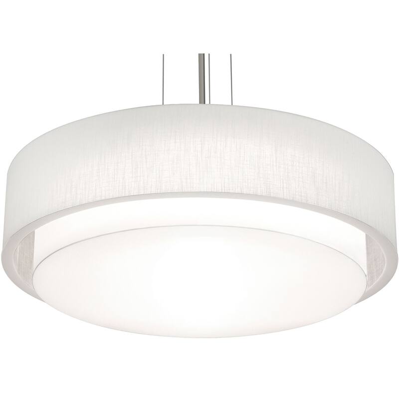 AFX Sanibel 32'' LED Pendant - Satin Nickel Finish - Linen White
