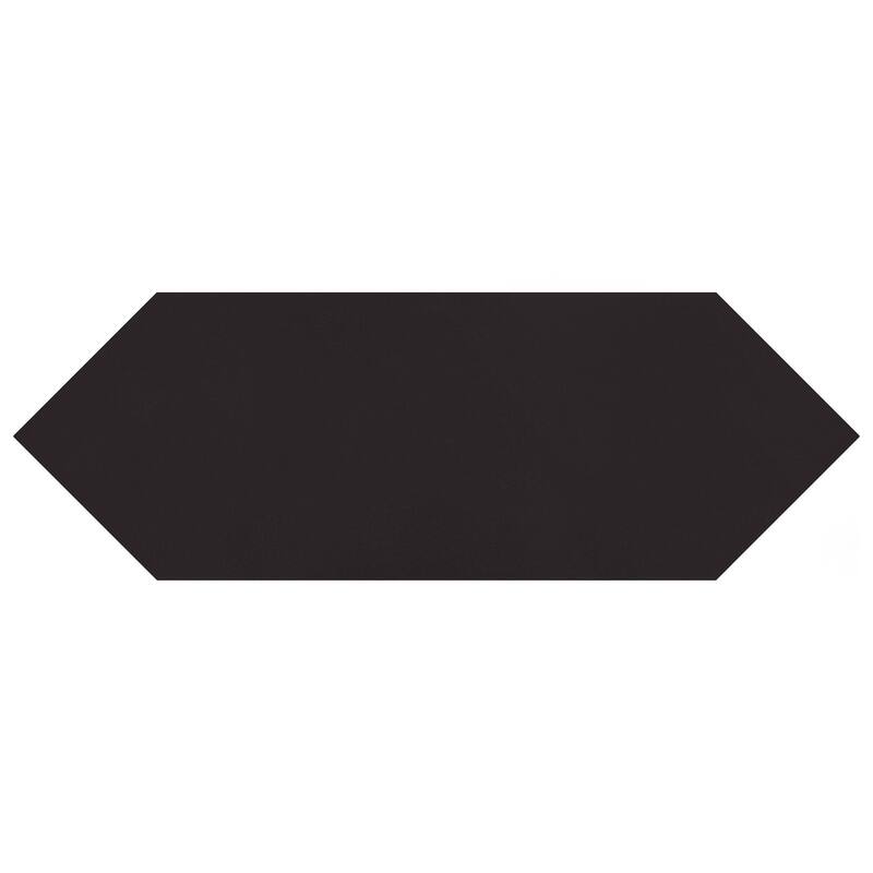 Merola Tile Kite Black 3-7/8" x 11-3/4" Porcelain Floor and Wall Tile