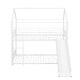 preview thumbnail 8 of 8, Elegant Friendly Design Twin over Twin Metal Kids House Bunk Bed with Built-in Slides and Climbing Ladders, Convertible, White
