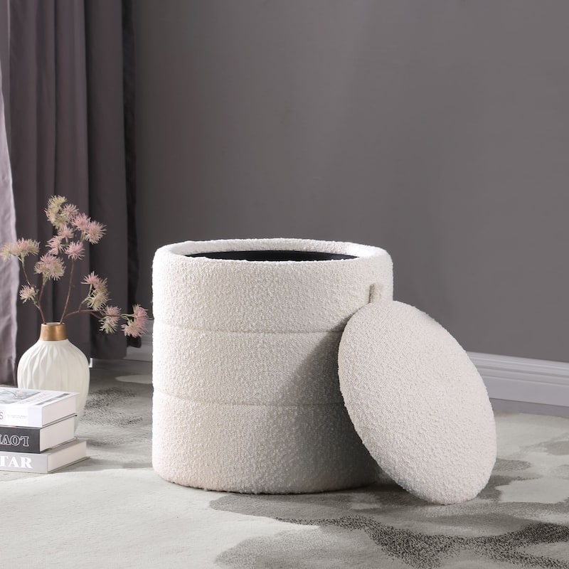HomePop Storage Round Ottoman