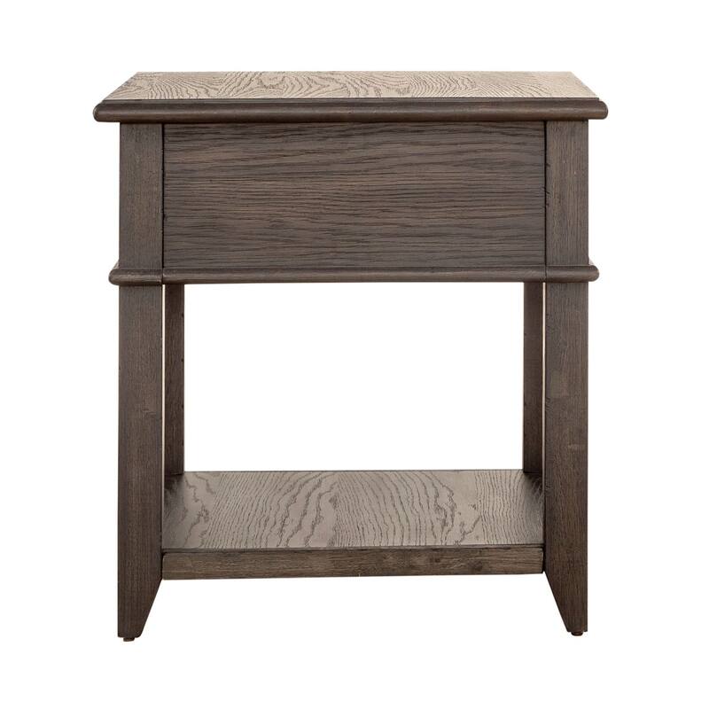 Mill Creek Peppercorn Drawer End Table